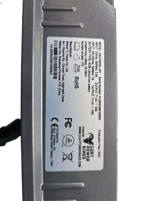Electric bike charger by Goat Power Bikes