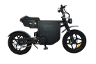Black electric bike with 'Goat Power Bikes' branding on a white background