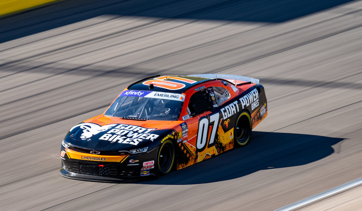 Nascar car on a racetrack