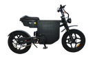 Black electric bike with 'Goat Power Bikes' branding on a white background
