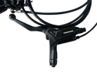 Bicycle brake lever with cable on a white background