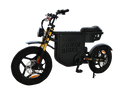 Black electric bike with 'Goat Power Bikes' branding on a white background